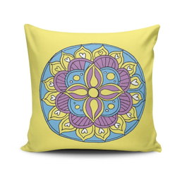 Aberto Design Funda de Cojín Mandala-09 Multicolor sin Relleno